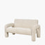 Ravello White Textured Fabric Armed Sofa