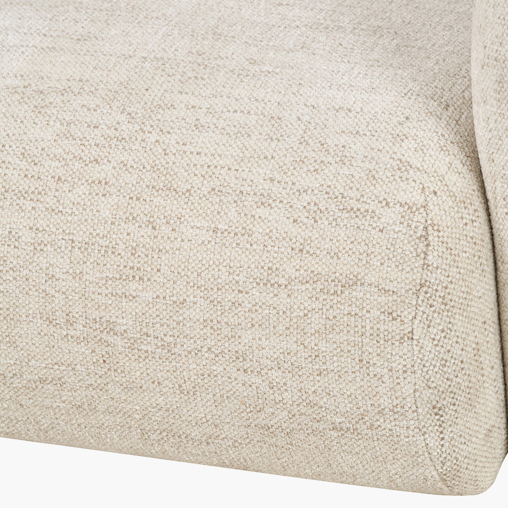 Ravello White Textured Fabric Armed Sofa