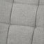 Enya Light Grey Chenille and Black Metal Quilted Back Dining Chair