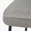 Enya Light Grey Chenille and Black Metal Quilted Back Dining Chair
