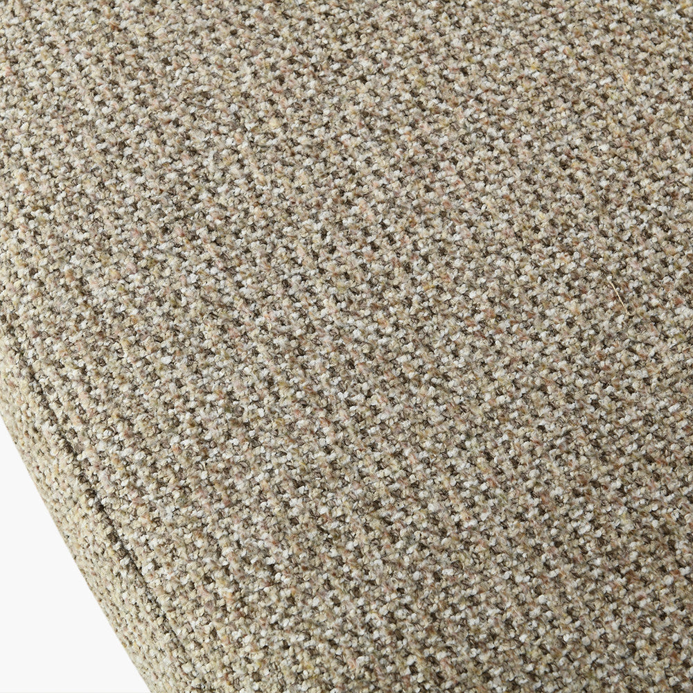 Kelsby Mocha Textured Marl Chenille and Black Metal Tub Bar Stool