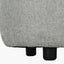 Carin Light Grey Chenille Ottoman