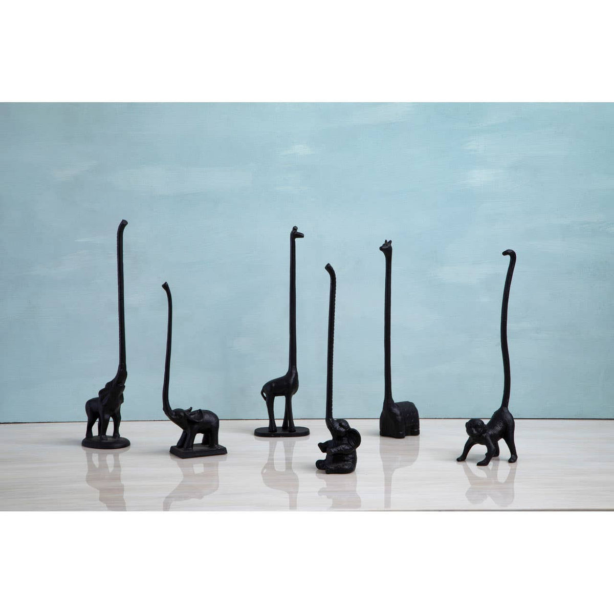 Fauna Black Finish Elephant Toiler Roll Holder
