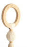 Ornament 14x62 cm YAVIZA cream+raffia natural