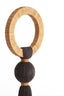 Ornament 14x62 cm YAVIZA dark brown+raffia sand