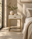 Hampton Bedside - Ivory Shagreen