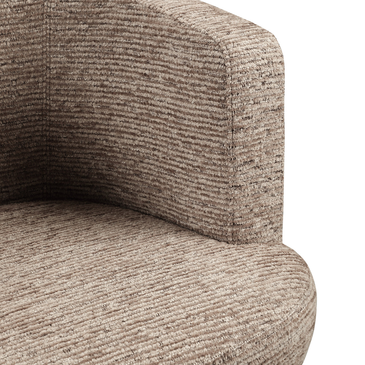 Dining chair Rochenne mocca linear swivel on wheels