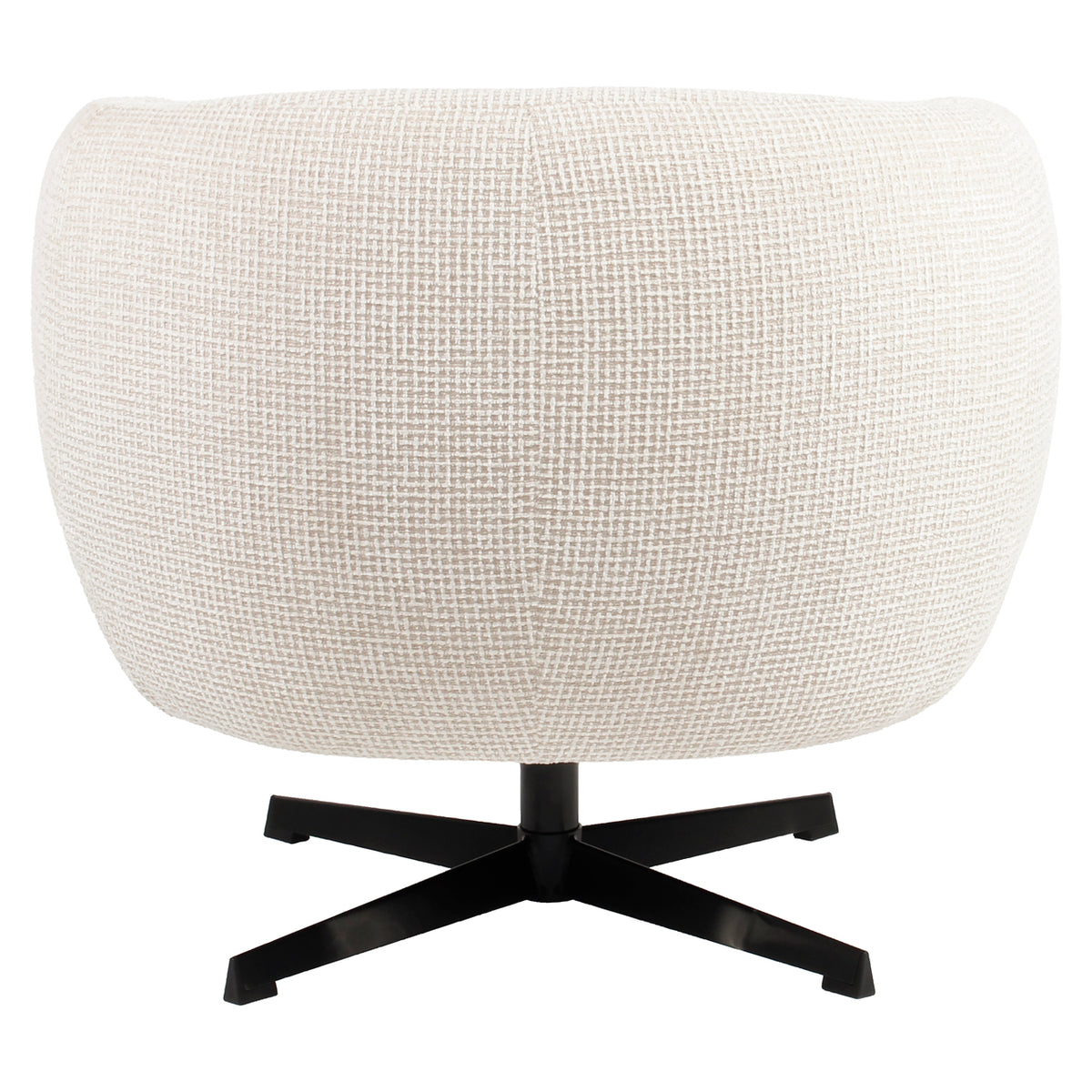 Lounge chair Estelle beige blockweave swivel