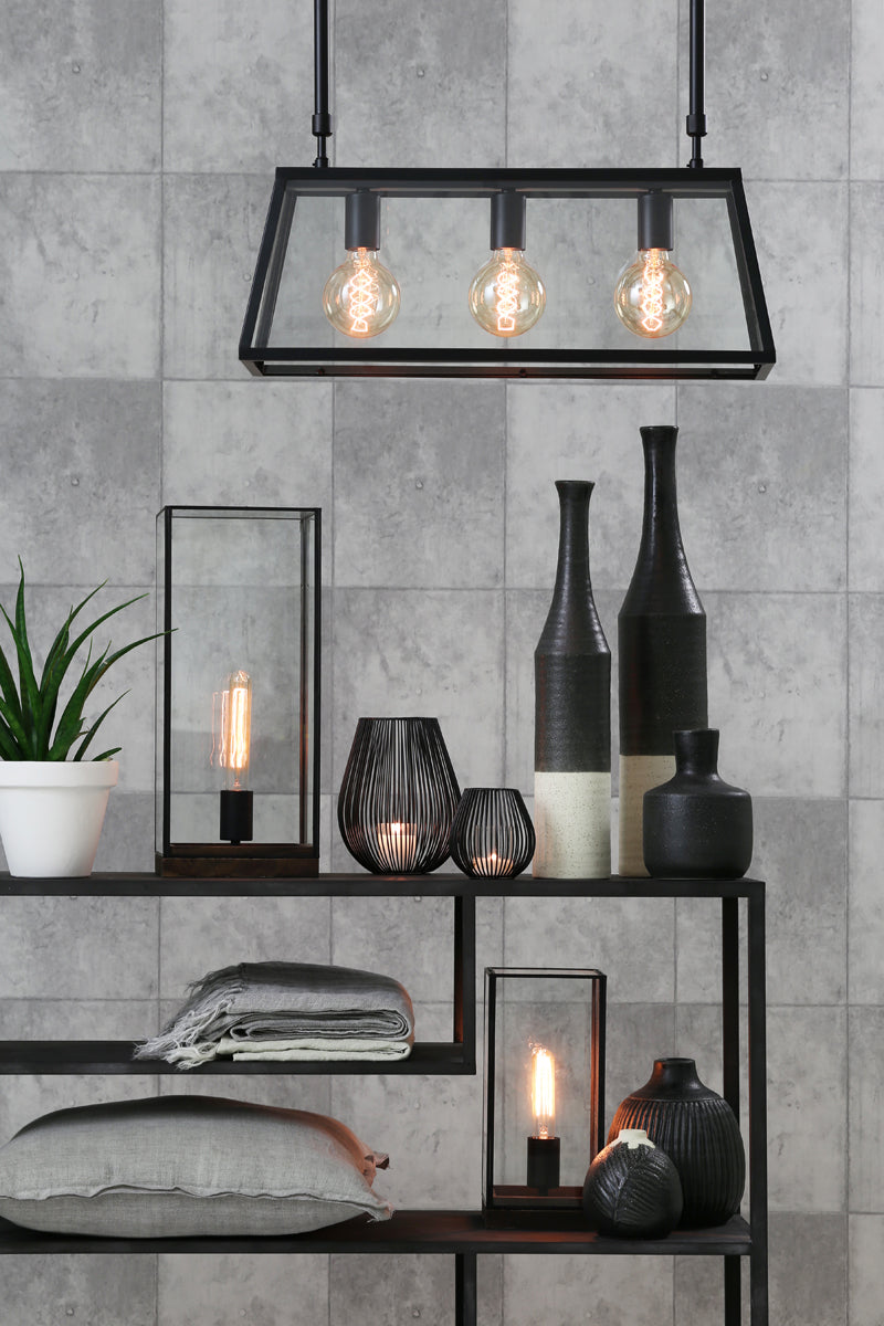 Lamp base 20x47,5 cm MONTANA matt black with LED