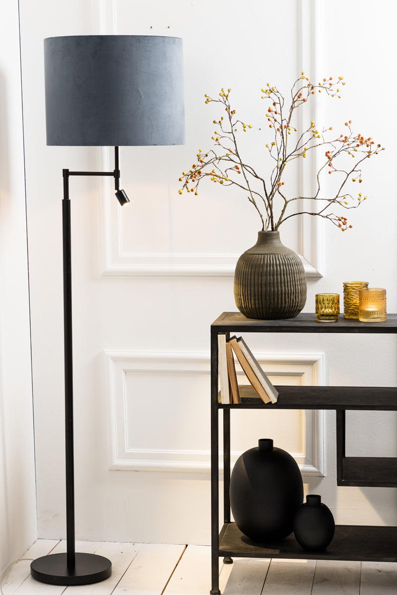 Floor lamp 25x140 cm MONTANA matt black with LED