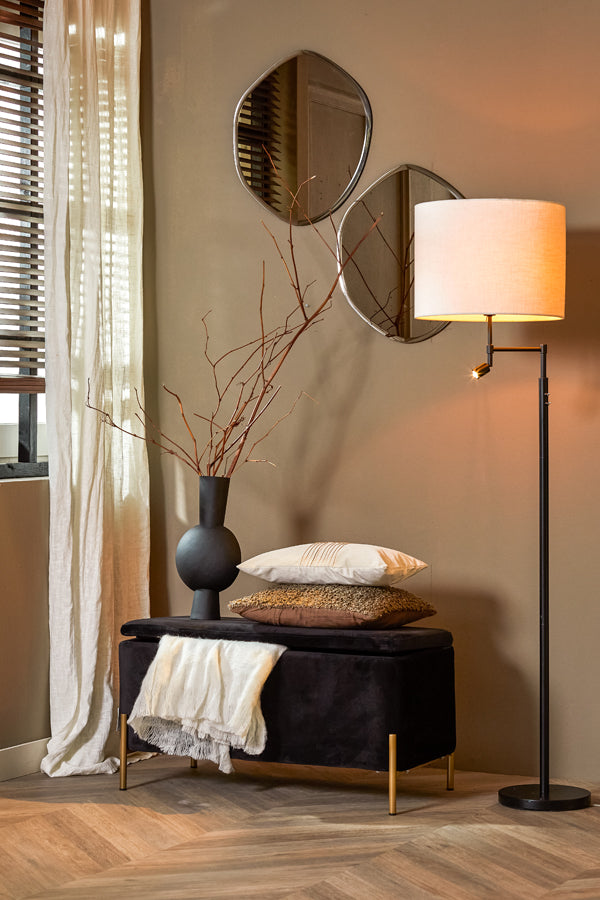 Floor lamp 25x140 cm MONTANA matt black with LED