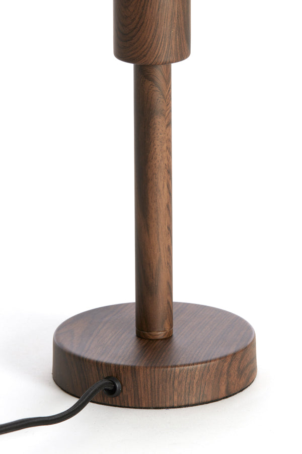 Lamp base 12x26 cm WASHINGTON wood print dark brown