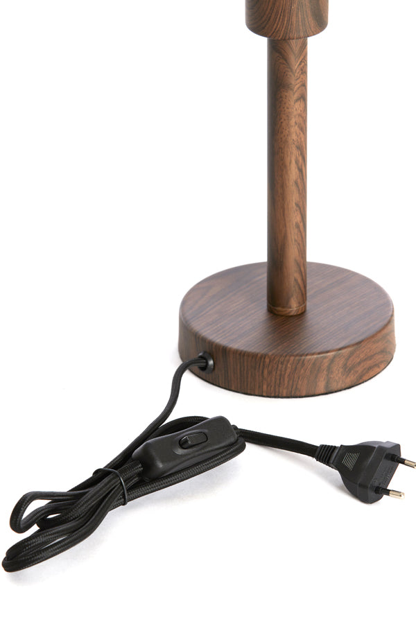 Lamp base 12x26 cm WASHINGTON wood print dark brown