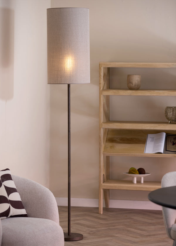 Floor lamp 25x148,5 cm WASHINGTON wood print dark brown