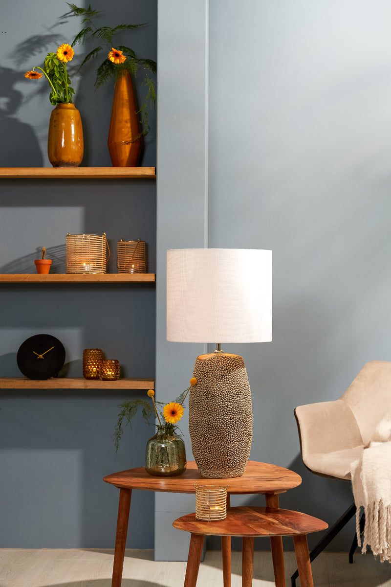 Lamp base 30,5x51,5 cm KYARA ceramics grey-brown