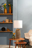 Lamp base 30,5x51,5 cm KYARA ceramics grey-brown