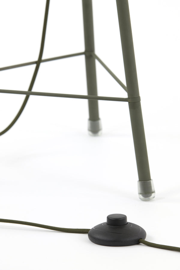 Floor lamp tripod 42x132 cm PLUMERIA dark green