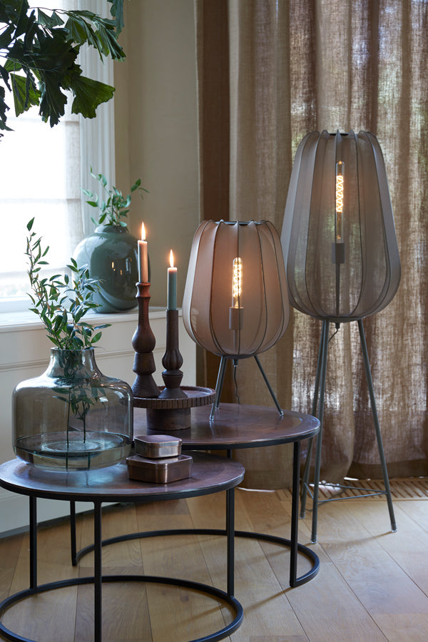 Floor lamp tripod 42x132 cm PLUMERIA dark green