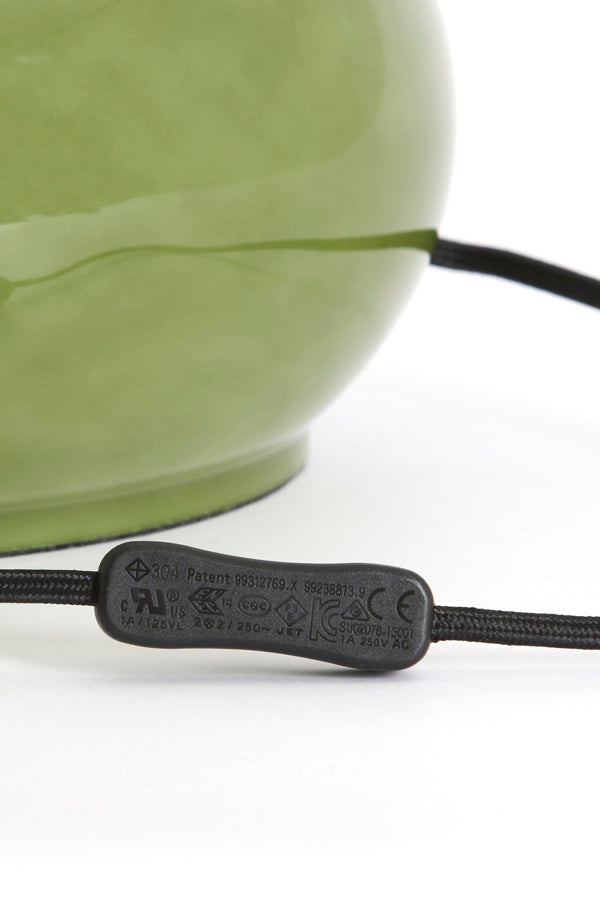 Lamp base 28,5x33 cm VERDE glass olive green