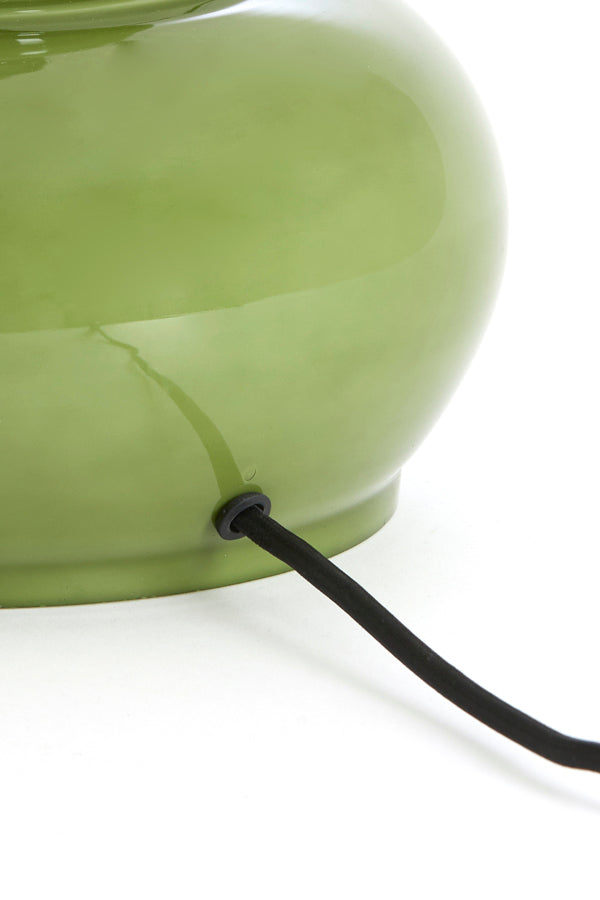 Lamp base 28,5x33 cm VERDE glass olive green