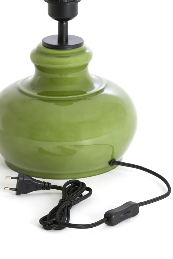 Lamp base 28,5x33 cm VERDE glass olive green