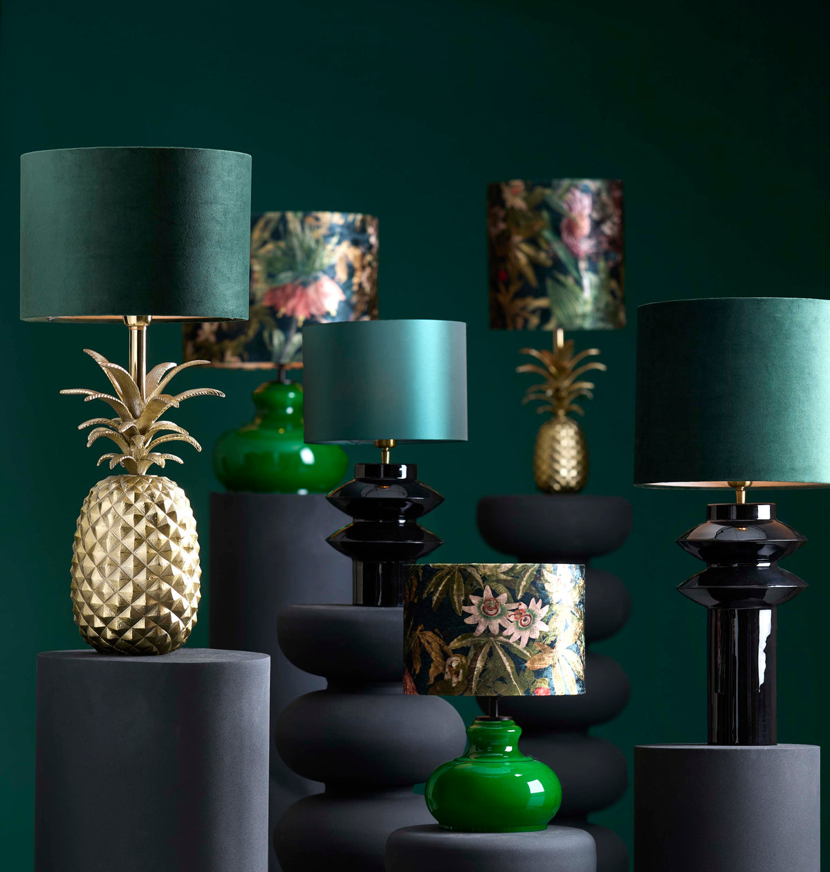 Lamp base 28,5x33 cm VERDE glass green