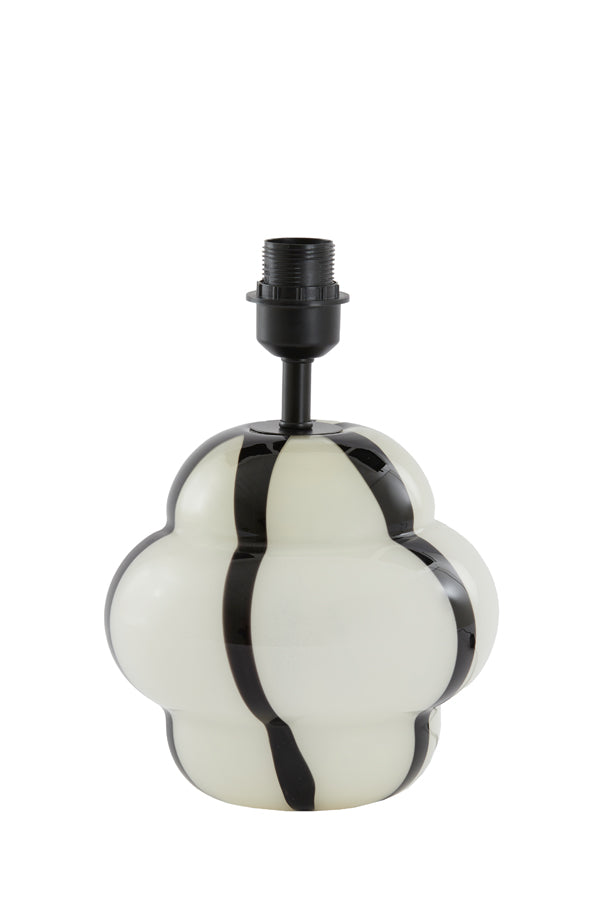 Lamp base 22x28 cm YLIEN glass cream-black+black
