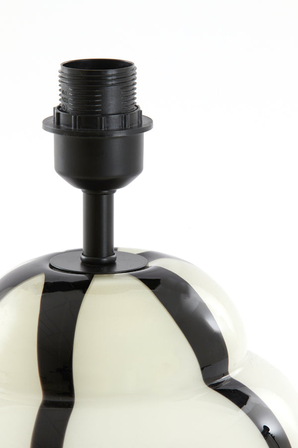Lamp base 22x28 cm YLIEN glass cream-black+black