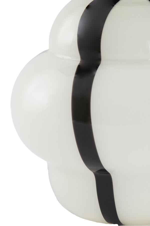 Lamp base 22x28 cm YLIEN glass cream-black+black