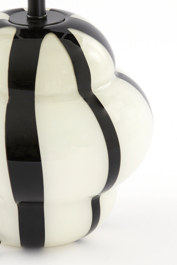 Lamp base 22x28 cm YLIEN glass cream-black+black