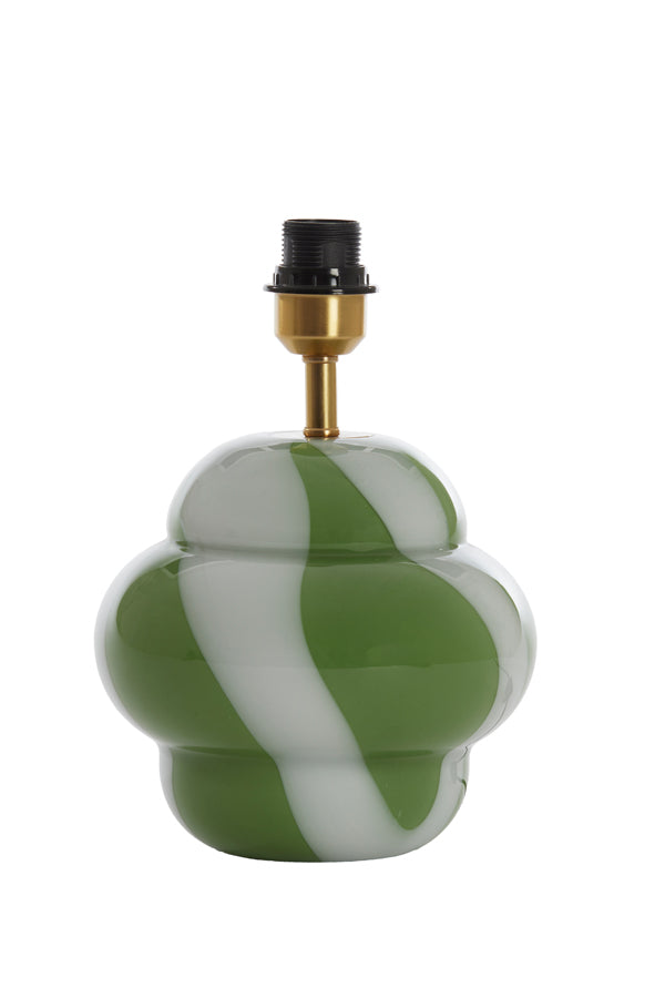 Lamp base 22x28 cm YLIEN glass green-white+gold