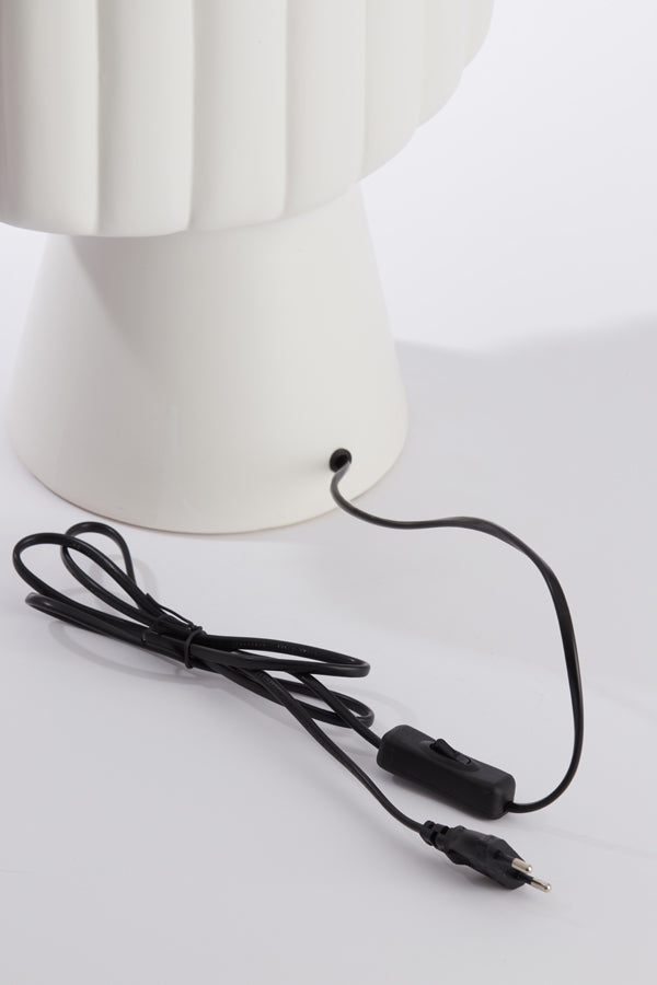 Lamp base 29,5x18,5x49 cm GANDARA ceramics matt cream