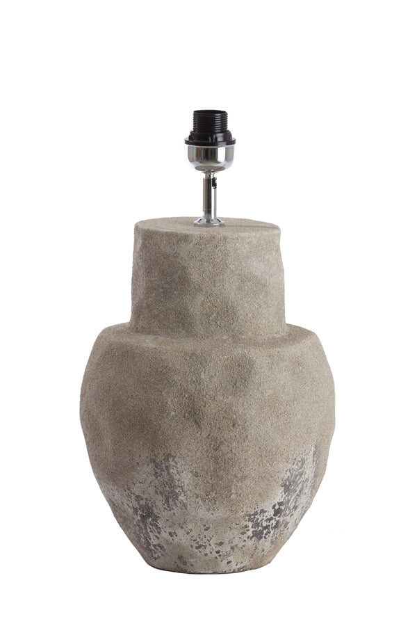 Lamp base 27,5x48 cm LEZAMA ceramics raw vintage grey