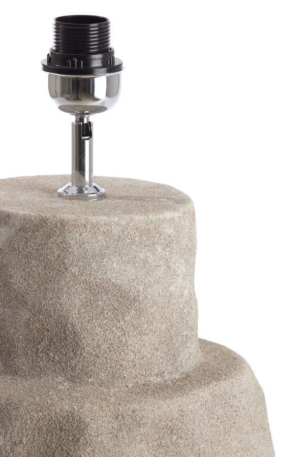 Lamp base 27,5x48 cm LEZAMA ceramics raw vintage grey