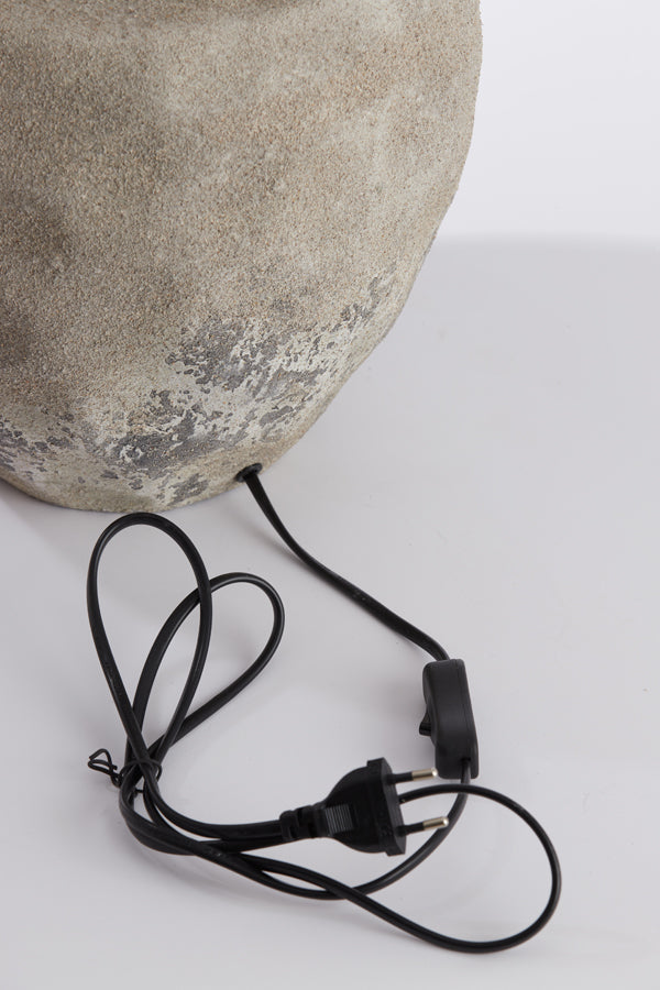 Lamp base 27,5x48 cm LEZAMA ceramics raw vintage grey