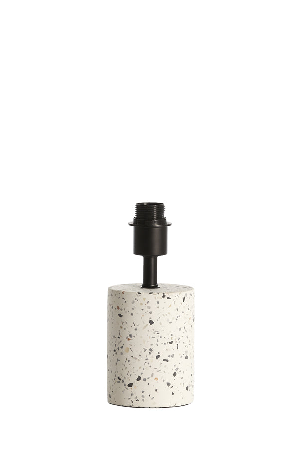 Lamp base 11x25 cm RANDY terrazzo white+matt black