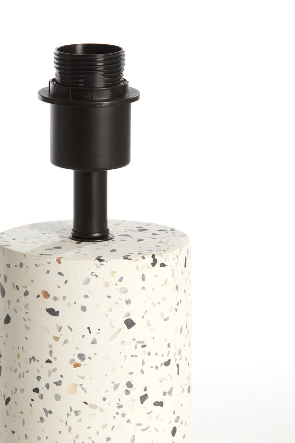 Lamp base 11x25 cm RANDY terrazzo white+matt black