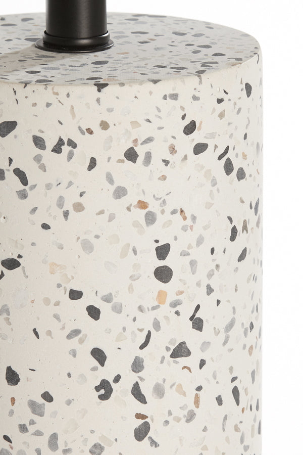 Lamp base 11x25 cm RANDY terrazzo white+matt black