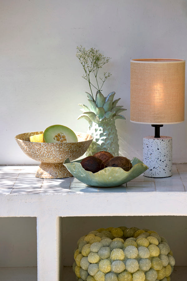 Lamp base 11x25 cm RANDY terrazzo white+matt black