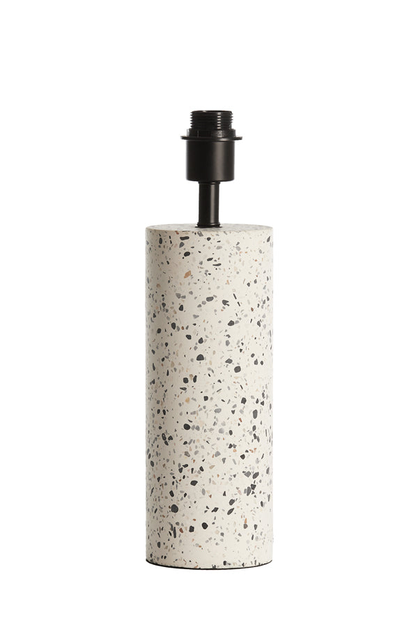 Lamp base 11,5x41 cm RANDY terrazzo white+matt black