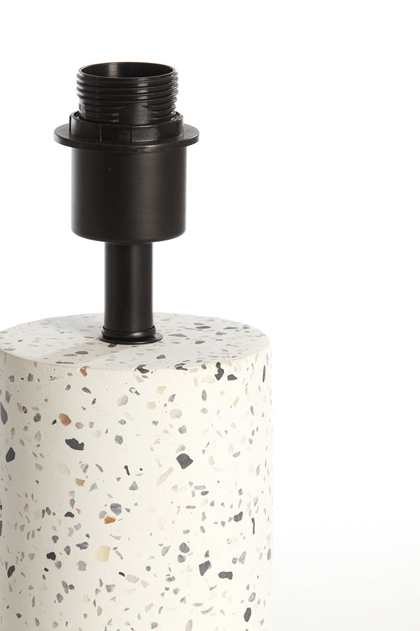 Lamp base 11,5x41 cm RANDY terrazzo white+matt black
