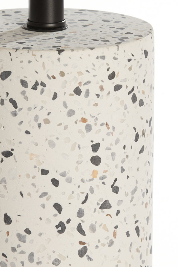 Lamp base 11,5x41 cm RANDY terrazzo white+matt black