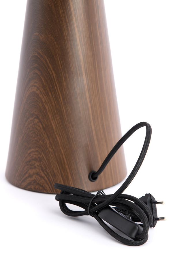 Lamp base 14x40 cm DINAN wood print dark brown