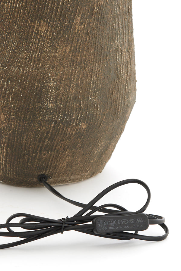 Lamp base 22,5x57 cm KIDIRA ceramics dark brown