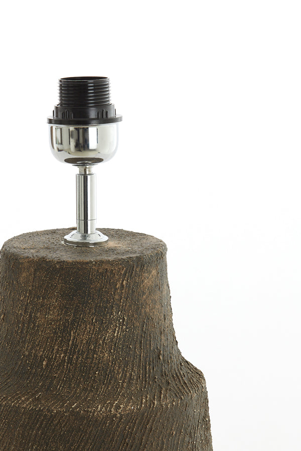 Lamp base 22,5x57 cm KIDIRA ceramics dark brown