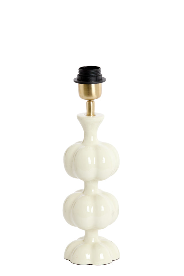 Lamp base 10x29 cm CALDAS shiny cream