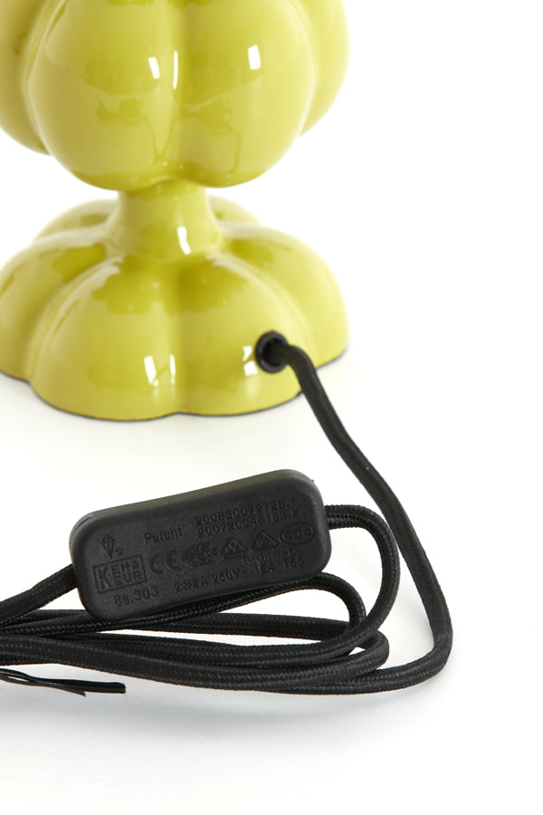 Lamp base 10x29 cm CALDAS shiny light green