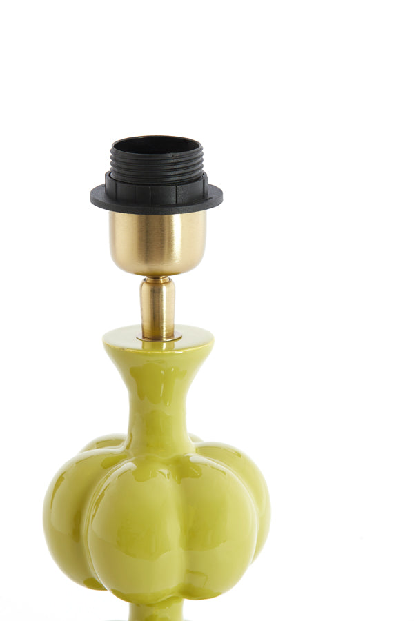 Lamp base 10x29 cm CALDAS shiny light green