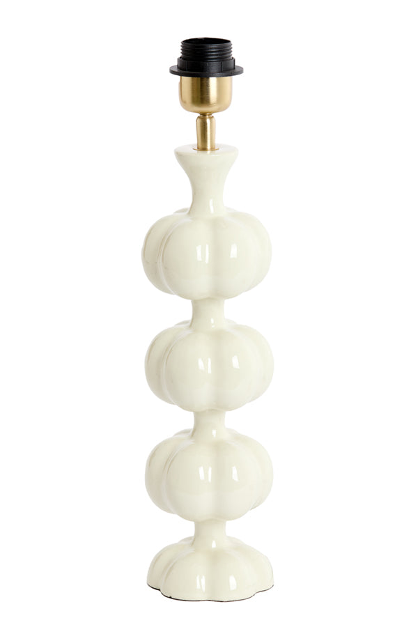 Lamp base 10x38 cm CALDAS shiny cream