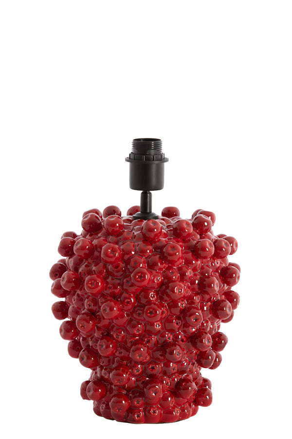 Lamp base 25,5x27 cm BERRIES ceramics red